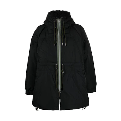Sacai Solid Color Zip Hoodie Jacket Black 22-02898M-001