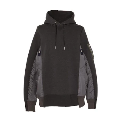 Sacai Solid Pullover Sweatshirt Grey SC-M057339