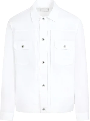 Sacai Solid White Button-Up Long Sleeve Jacket 24-03364M-151 Buy Sacai Solid White Button-Up Long Sleeve Jacket 24-03364M-151