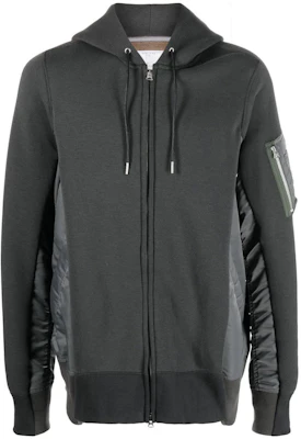 Sacai Spliced Hoodie Jacket Charcoal Grey SCM045326 Buy Sacai Spliced Hoodie Jacket Charcoal Grey SCM045326