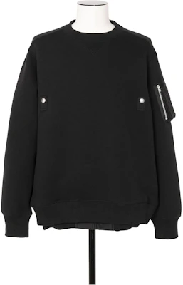 サカイ スプライス オーバーサイズ クルーネック スウェットシャツ ブラック 24-03336M-001 Buy サカイ スプライス オーバーサイズ クルーネック スウェットシャツ ブラック 24-03336M-001