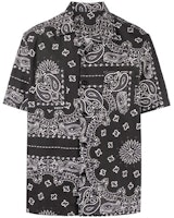 Sacai SS22 Black Short Sleeve Printed Shirt with Collared Design. 22-02689M-001 Sacai SS22 Black Short Sleeve Printed Shirt with Collared Design. 22-02689M-001
