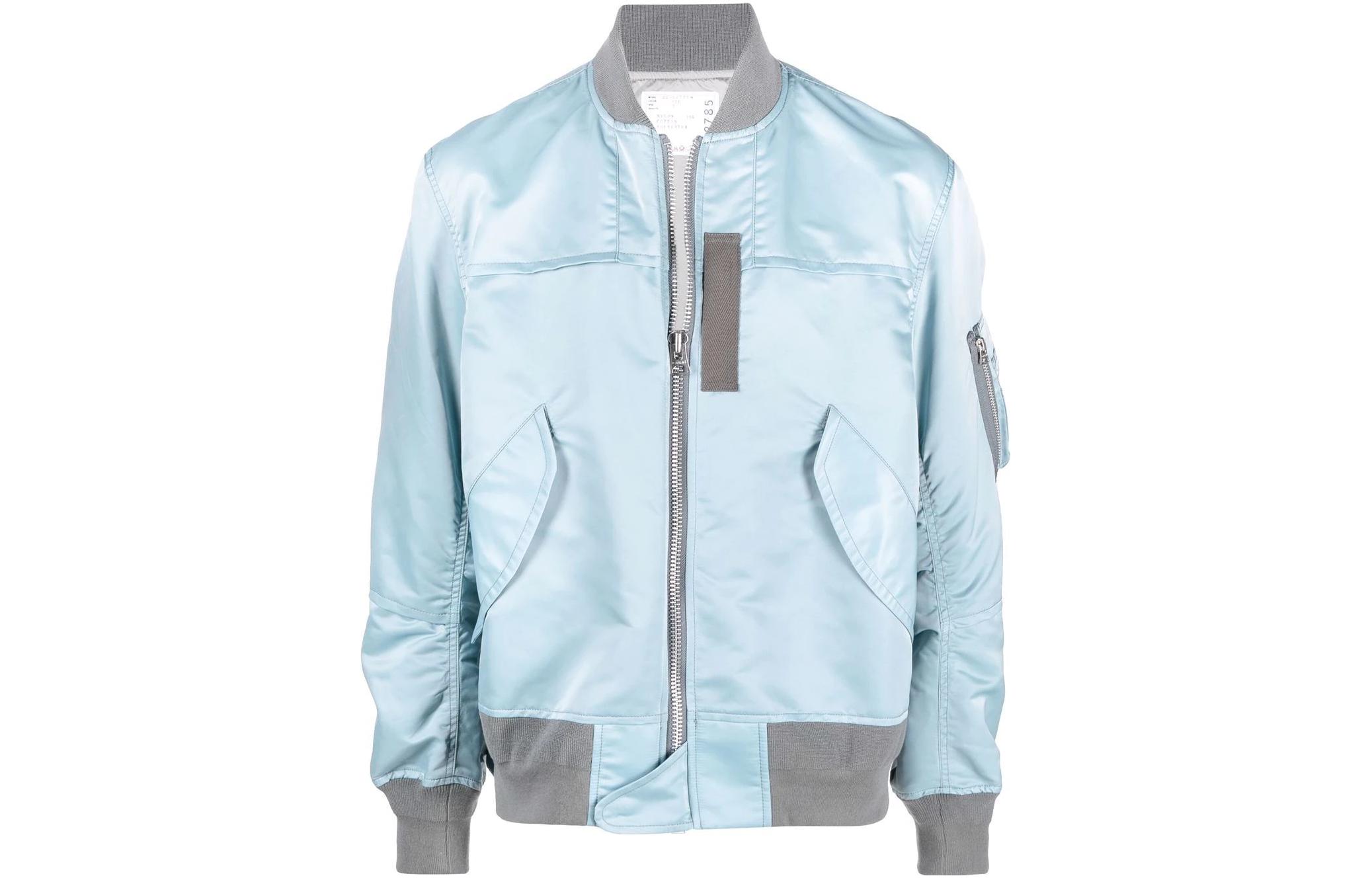 Sacai SS22 Contrast Trim Bomber Jacket Blue 22-02785M-451