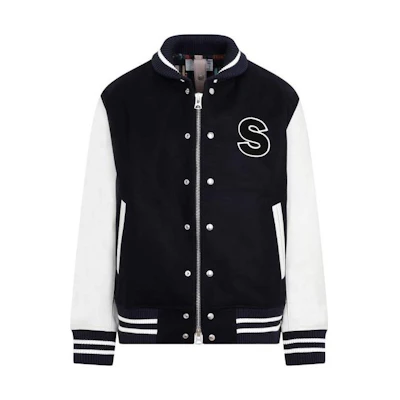 Sacai SS23 Black Letter Print Zip-Up Long Sleeve Jacket 23-03130M-204