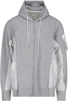 Sacai SS23 Gray Pullover Hoodie Jacket Solid Color Long Sleeve Zip-Up SCM056000-381 Sacai SS23 Gray Pullover Hoodie Jacket Solid Color Long Sleeve Zip-Up SCM056000-381