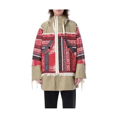 Sacai SS23 Multicolor Letter Print Zip Jacket Beige 23-02959M-G75