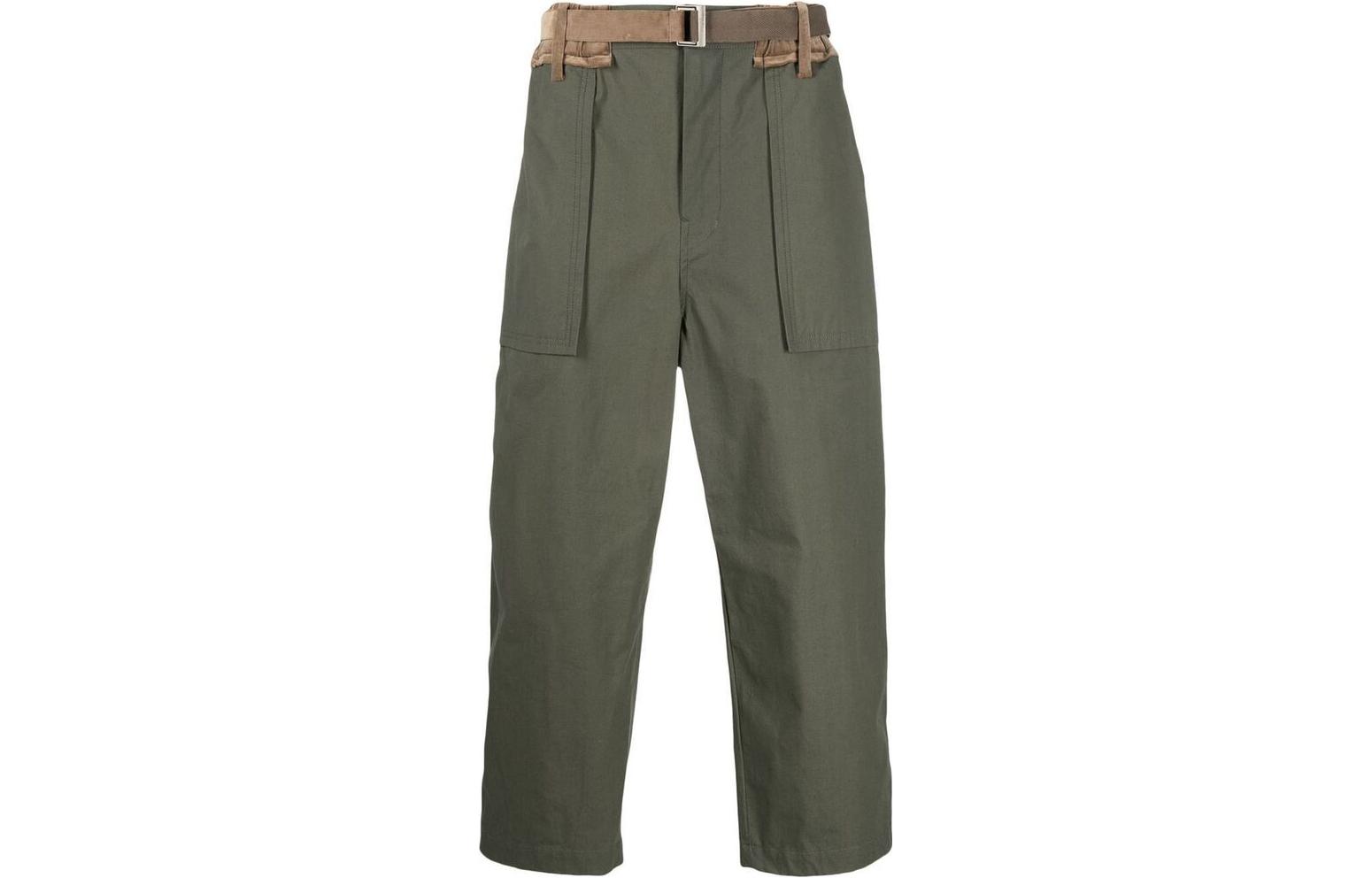 Sacai SS23 Patchwork Drawstring Hoodie Gray SCM062-501