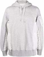 Sacai SS23 Patchwork Drawstring Hoodie Men’s Grey SCM057381 Sacai SS23 Patchwork Drawstring Hoodie Men’s Grey SCM057381