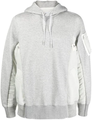 Sacai SS23 Patchwork Drawstring Hoodie Men’s Grey SCM057381 Buy Sacai SS23 Patchwork Drawstring Hoodie Men’s Grey SCM057381