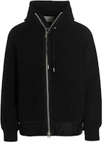 Sacai SS23 Solid Color Double-Zip Hoodie Black 03058M-001 Sacai SS23 Solid Color Double-Zip Hoodie Black 03058M-001