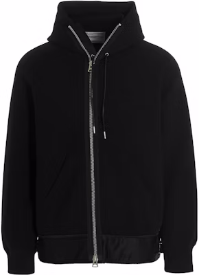 サカイ SS23 無地 ダブルジップ フーディー ブラック 03058M-001 Buy サカイ SS23 無地 ダブルジップ フーディー ブラック 03058M-001