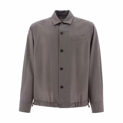 Sacai SS23 Solid Single-Breasted Long Sleeve Jacket - Gray 23-02949M-550