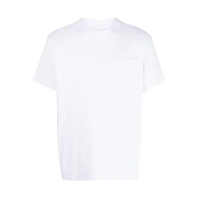 Sacai SS23 White Crewneck Side Zipper Short Sleeve T-Shirt SCM063101