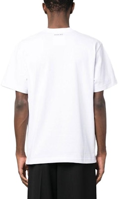 サカイ SS23 ホワイト クルーネック サイドジッパー 半袖 Tシャツ SCM063101 Shop サカイ SS23 ホワイト クルーネック サイドジッパー 半袖 Tシャツ SCM063101