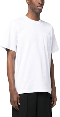 サカイ SS23 ホワイト クルーネック サイドジッパー 半袖 Tシャツ SCM063101 Purchase サカイ SS23 ホワイト クルーネック サイドジッパー 半袖 Tシャツ SCM063101