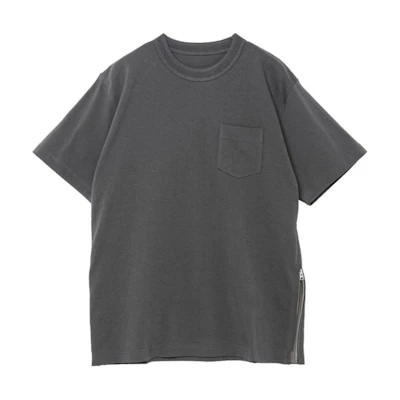 Sacai SS24 Crewneck Pocket Oversized T-Shirt Grey Short Sleeve Top SCM-225-326