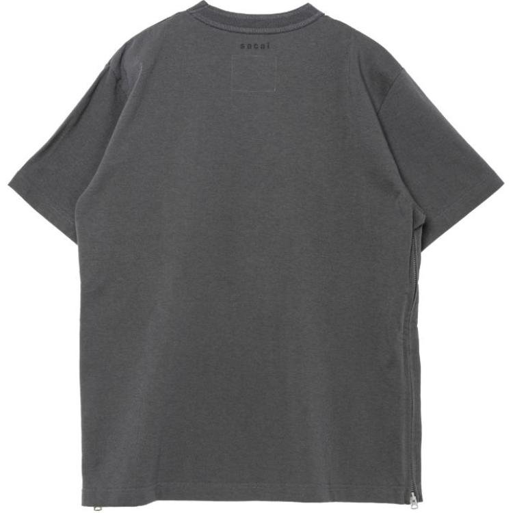 Lookbook サカイ SS24 クルーネック ポケット オーバーサイズ Tシャツ グレー 半袖トップス SCM-225-326