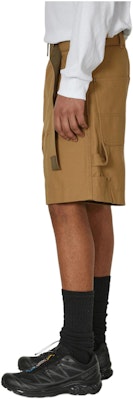 サカイ SS24 ベージュ 編み込みベルト メンズ カジュアルショーツ ジッパークロージャー 24-03392M-651 Shop サカイ SS24 ベージュ 編み込みベルト メンズ カジュアルショーツ ジッパークロージャー 24-03392M-651