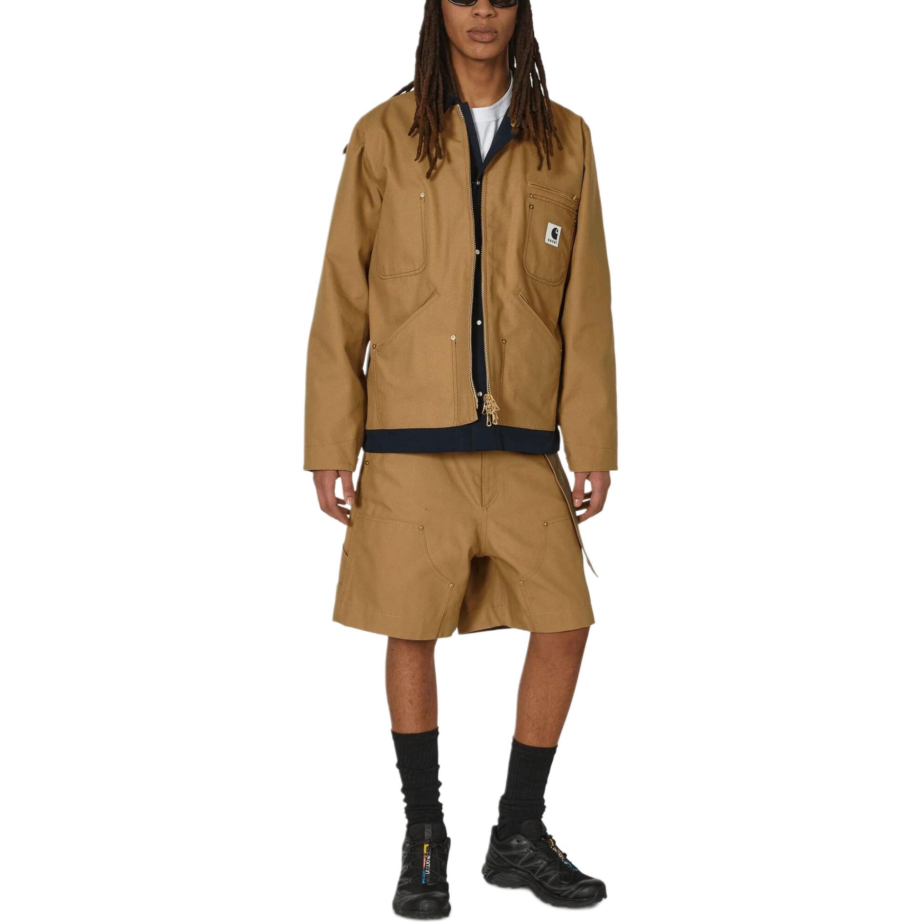 Purchase サカイ SS24 ベージュ 編み込みベルト メンズ カジュアルショーツ ジッパークロージャー 24-03392M-651