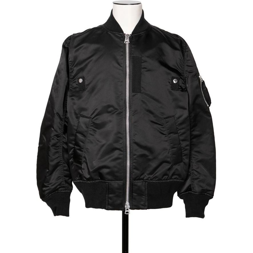 Order サカイ SS24 スタンドカラー ジップ コットンジャケット ブラック 長袖 SCM-201-001