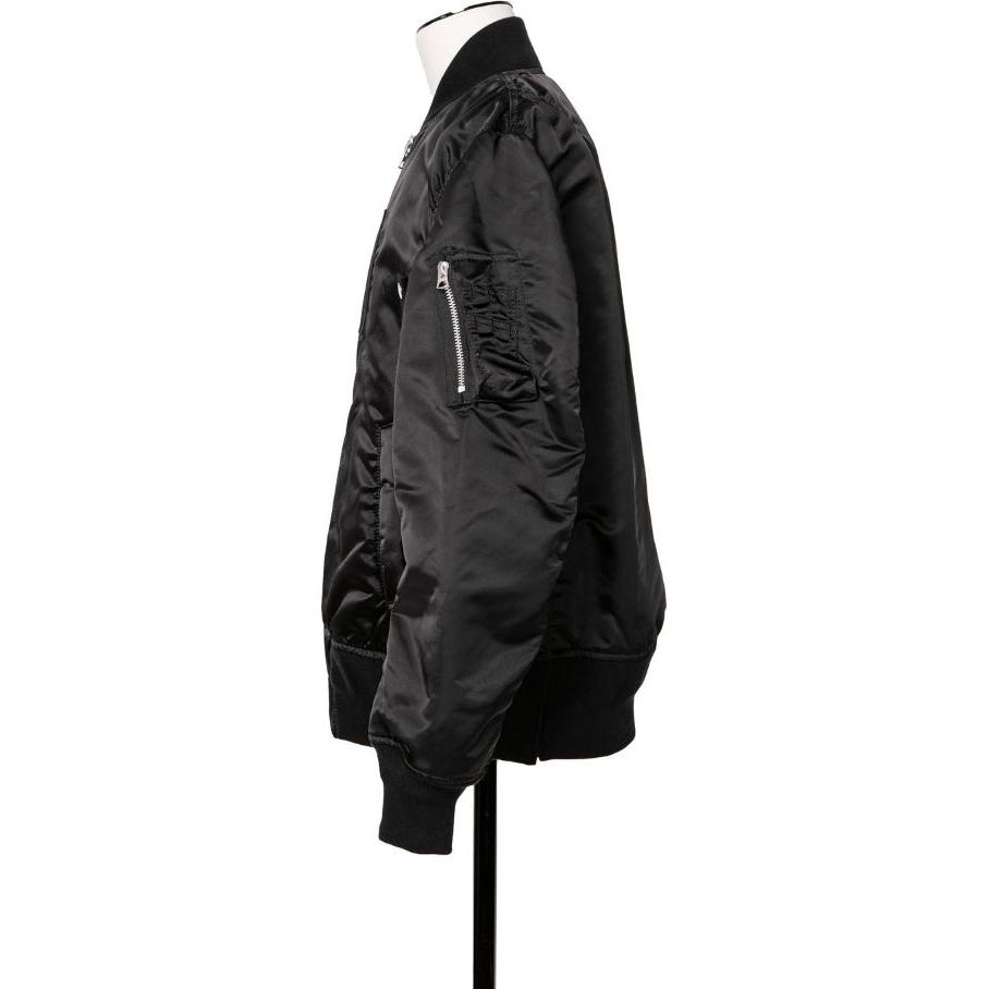 Shop サカイ SS24 スタンドカラー ジップ コットンジャケット ブラック 長袖 SCM-201-001