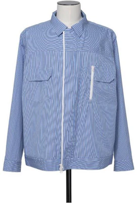Sacai Striped Zip-Up Collar Jacket Men’s Blue 24-03404M-458 Buy Sacai Striped Zip-Up Collar Jacket Men’s Blue 24-03404M-458