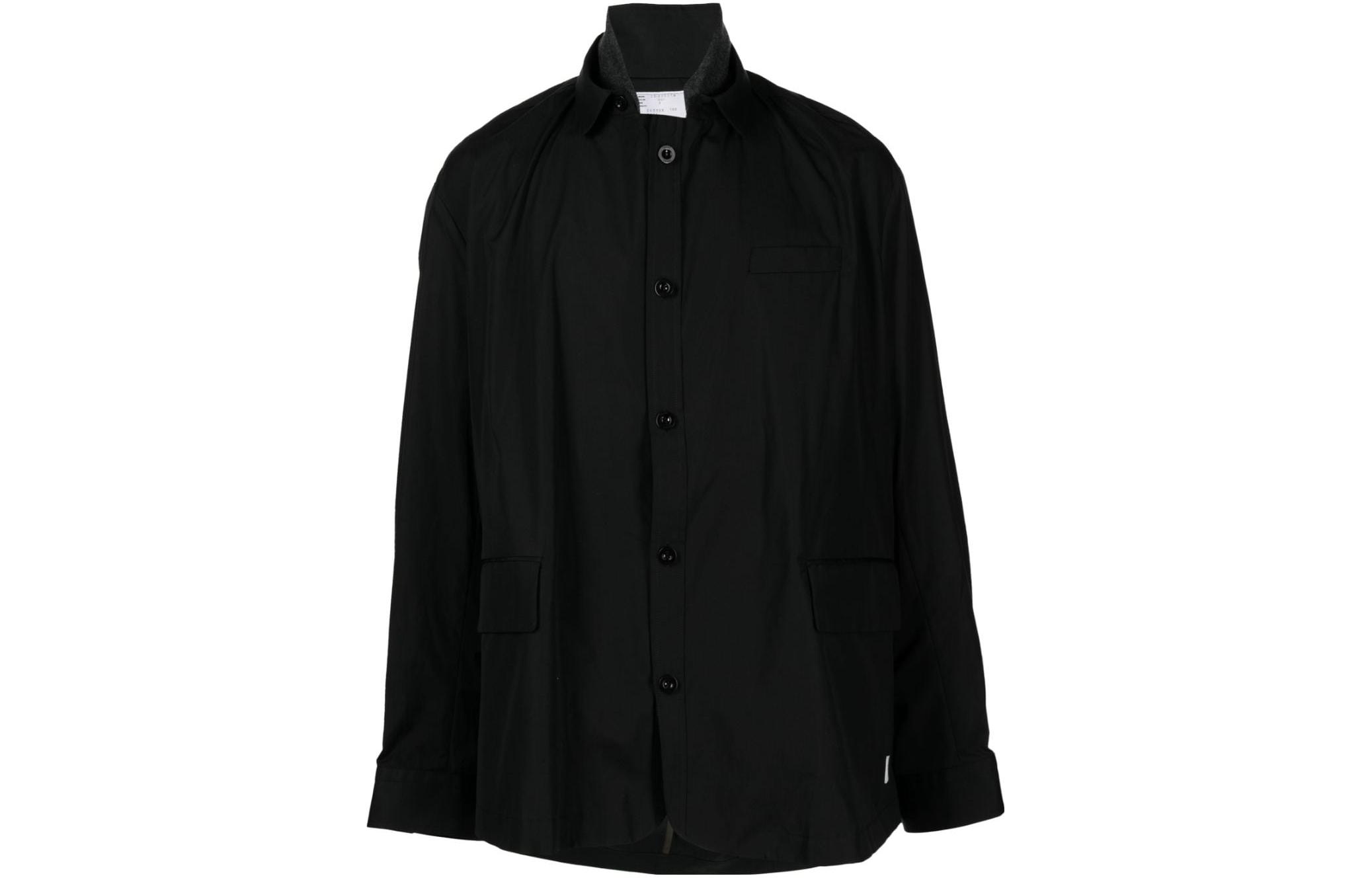 Sacai Triple Pocket Buckle Loose Fit Jacket Black 2303037M