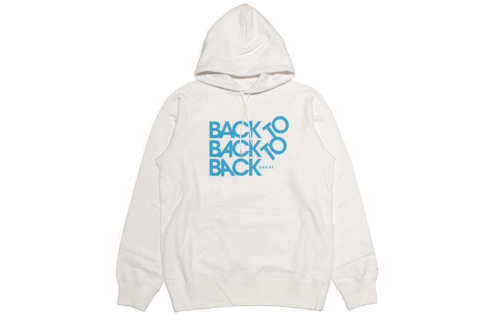 Sacai White Alphabet Print Unisex Hoodie Long Sleeve 22-0447S-WHITE