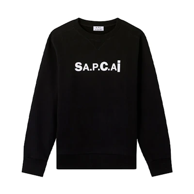 Sacai A.P.C SS21 Logo Print Crewneck Sweatshirt Unisex Collaboration. M27656