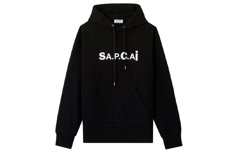 Order Sacai x A.P.C SS21 ユニセックス パーカー 長袖 カジュアル スウェットシャツ. m27655