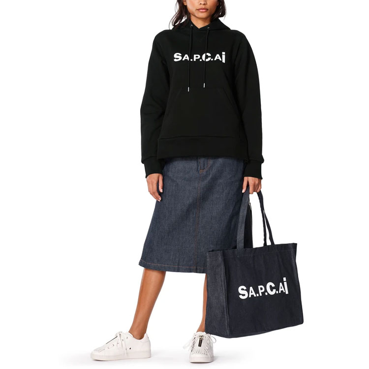Lookbook Sacai x A.P.C SS21 ユニセックス パーカー 長袖 カジュアル スウェットシャツ. m27655