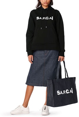 Sacai x A.P.C SS21 ユニセックス パーカー 長袖 カジュアル スウェットシャツ. m27655 Lookbook Sacai x A.P.C SS21 ユニセックス パーカー 長袖 カジュアル スウェットシャツ. m27655