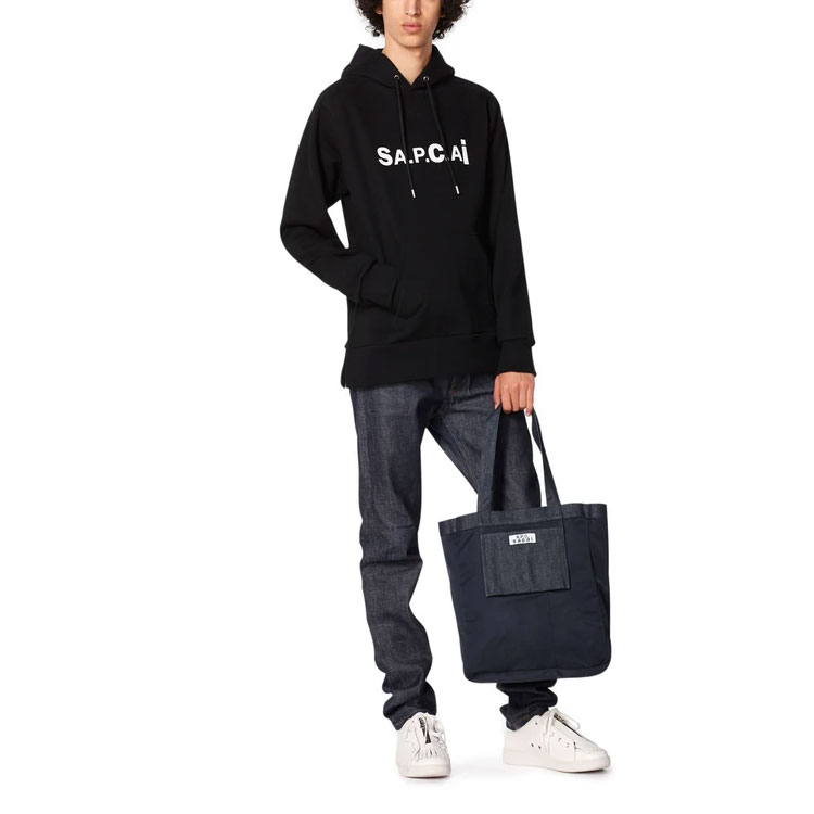 Purchase Sacai x A.P.C SS21 ユニセックス パーカー 長袖 カジュアル スウェットシャツ. m27655