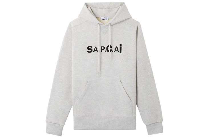 Details for Sacai x A.P.C SS21 ユニセックス パーカー 長袖 カジュアル スウェットシャツ. m27655