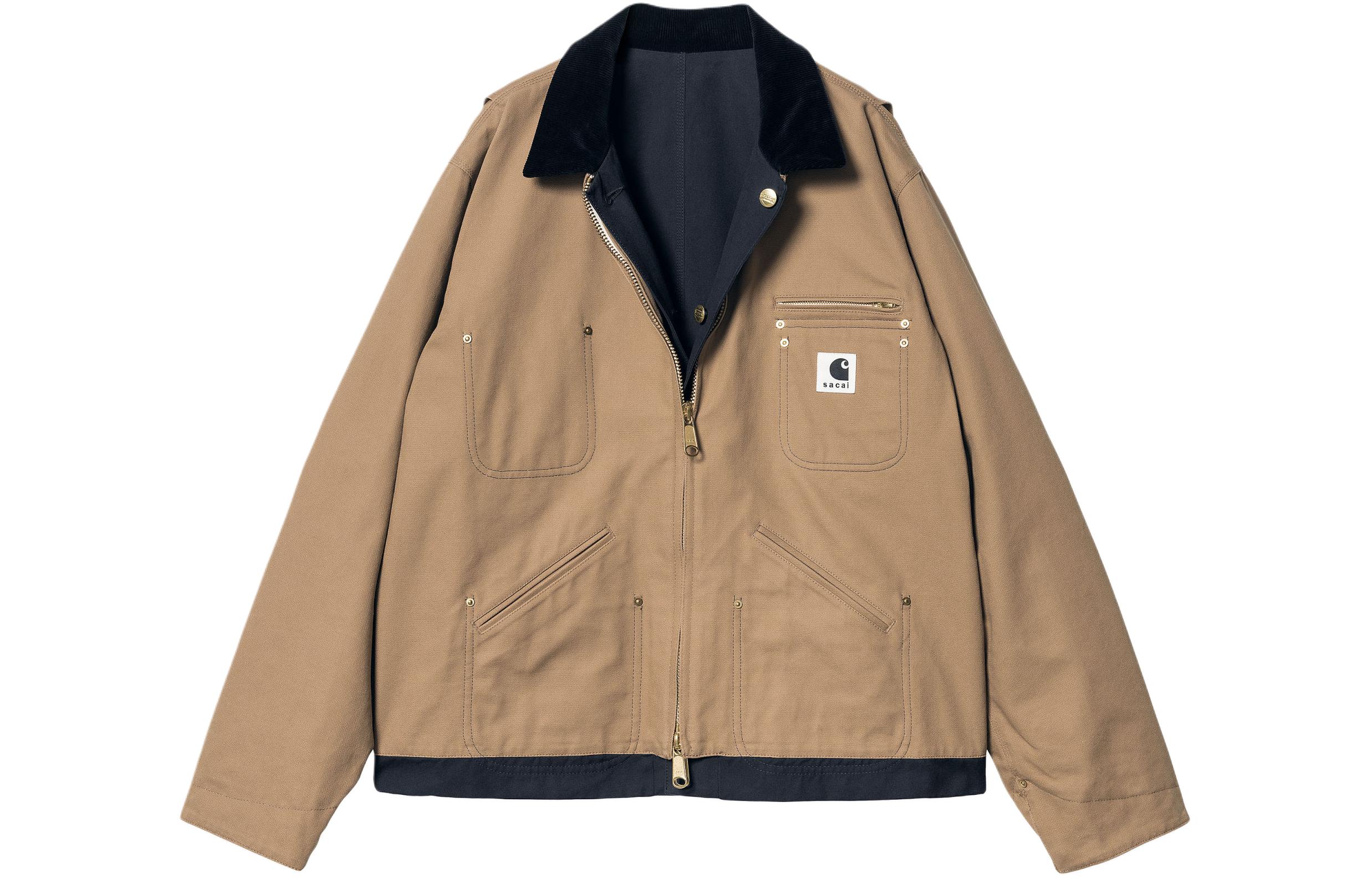 Shop サカイ x カーハート WIP コラボ SS24 デトロイトジャケット カーキ I034101-2LG-XX