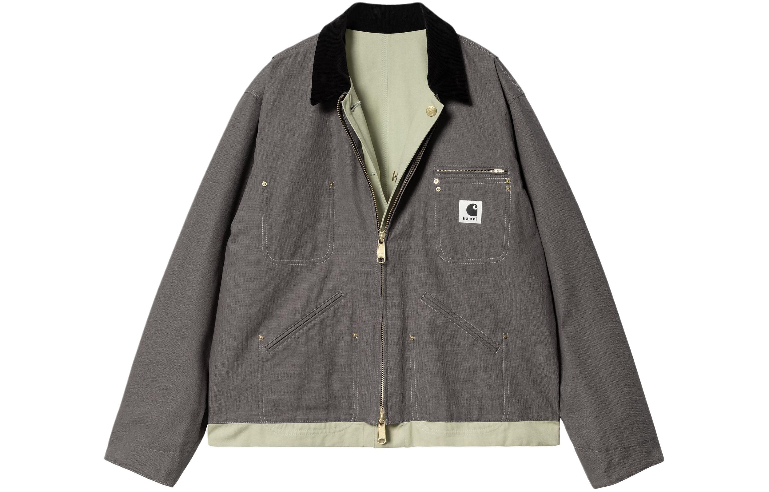 Lookbook サカイ x カーハート WIP デトロイトジャケット SS24 グレー コラボレーション I034101-2KT-XX