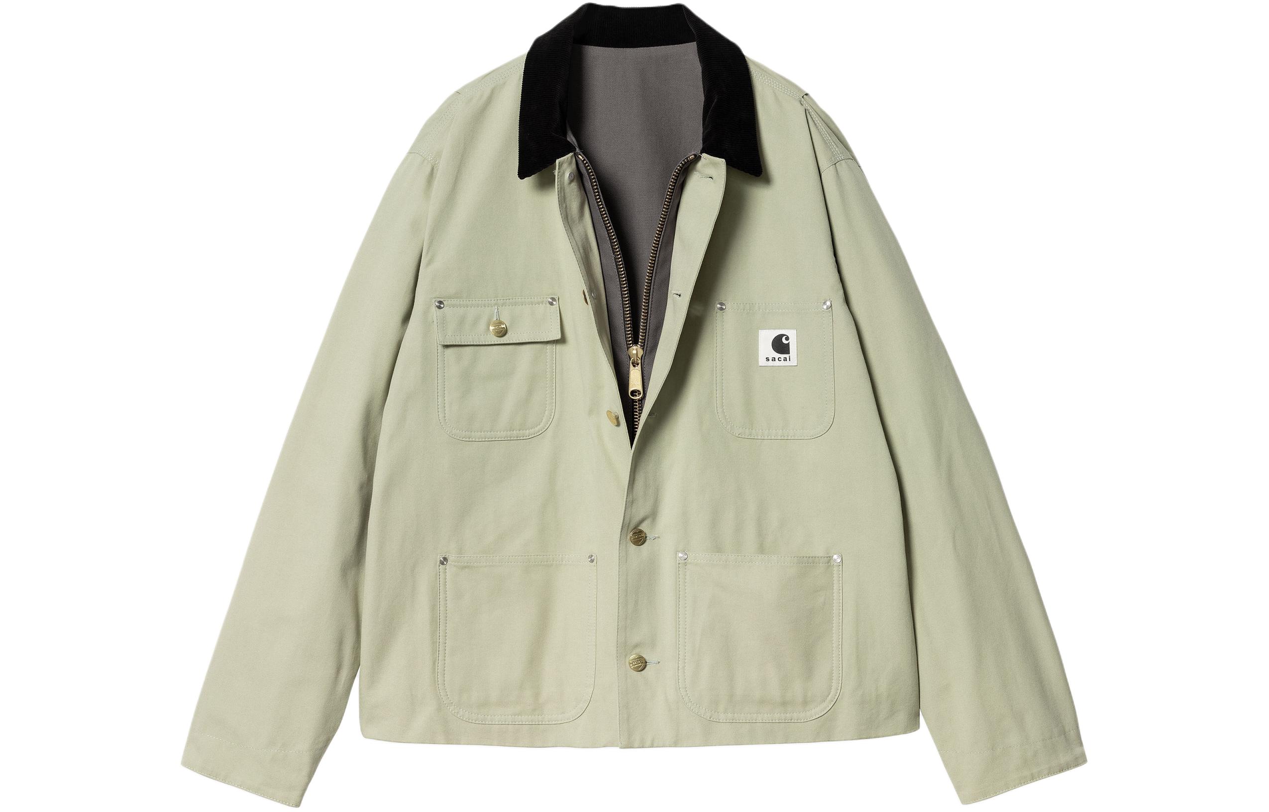 Details for サカイ x カーハート WIP デトロイトジャケット SS24 グレー コラボレーション I034101-2KT-XX