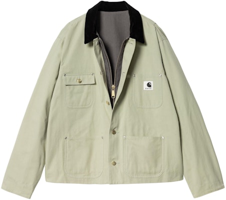 サカイ x カーハート WIP デトロイトジャケット SS24 グレー コラボレーション I034101-2KT-XX Details for サカイ x カーハート WIP デトロイトジャケット SS24 グレー コラボレーション I034101-2KT-XX