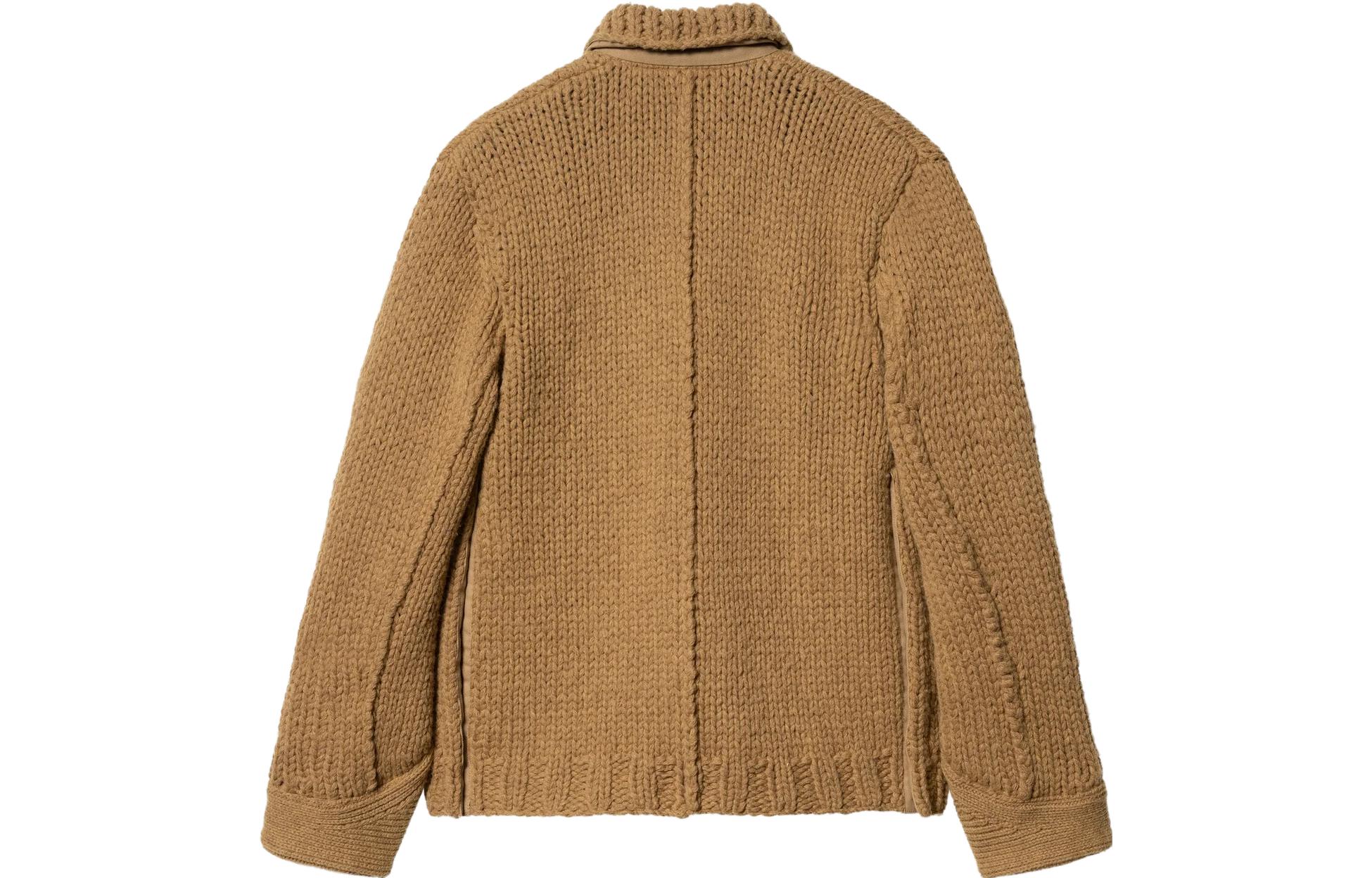 Lookbook サカイ x カーハート WIP FW23 カラー付きマルチポケットニットセーター ユニセックス カーキ 23-03111M-651