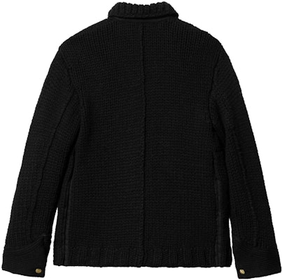 サカイ x カーハート WIP FW23 ニットシャツ ブラック マルチポケット ユニセックス 長袖 23-03111M-001 Lookbook サカイ x カーハート WIP FW23 ニットシャツ ブラック マルチポケット ユニセックス 長袖 23-03111M-001