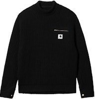 Sacai x Carhartt WIP FW23 Logo Patch Crewneck Sweater Black Unisex. 23-03112M-001 Sacai x Carhartt WIP FW23 Logo Patch Crewneck Sweater Black Unisex. 23-03112M-001