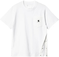 Sacai x Carhartt WIP FW23 Logo Split Hem T-Shirt Unisex White. 23-0557S-101 Sacai x Carhartt WIP FW23 Logo Split Hem T-Shirt Unisex White. 23-0557S-101