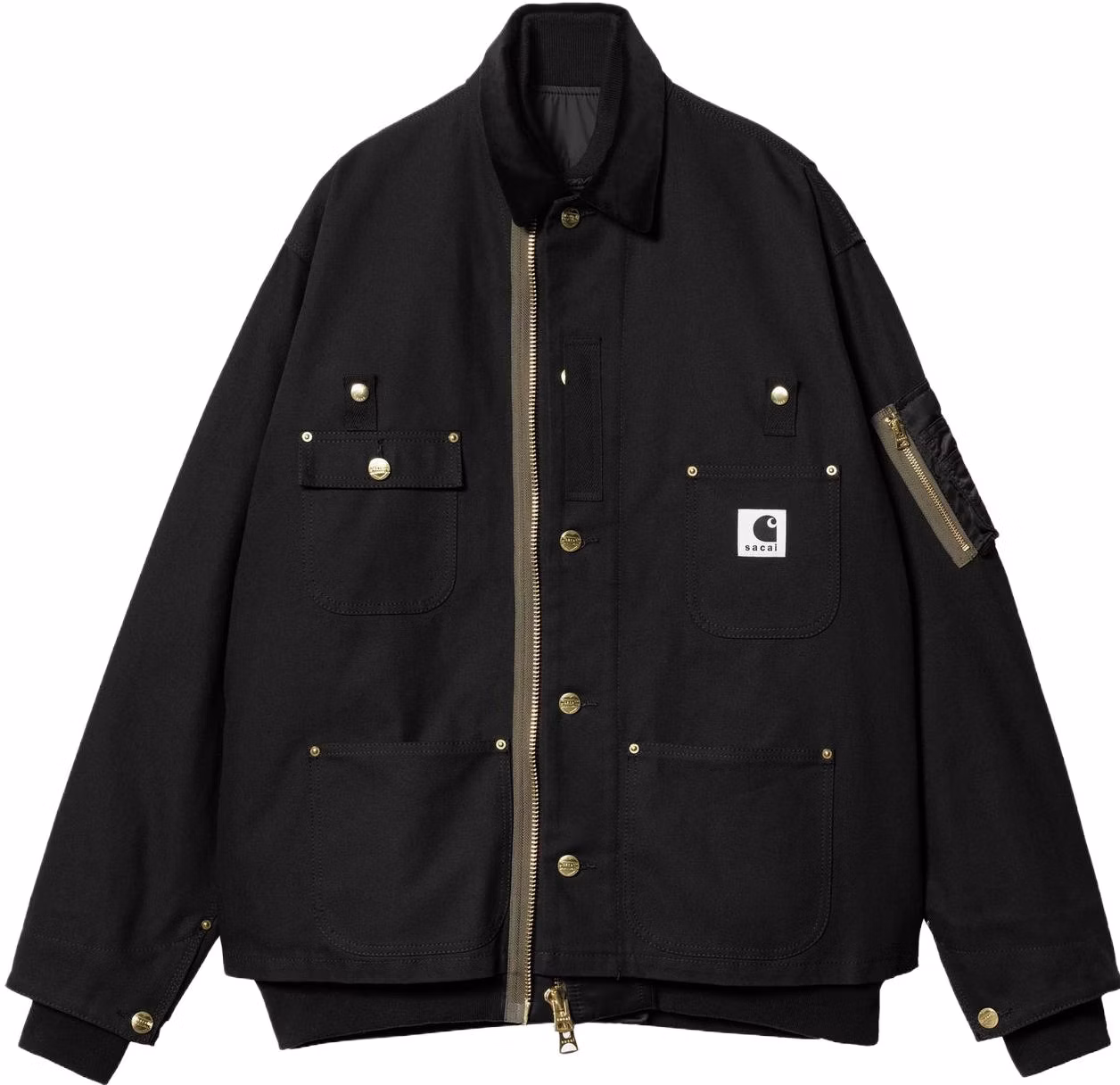 sacai-x-carhartt-wip-fw-23-loose-fit-layered-jacket-unisex-black-23-03110-m-001