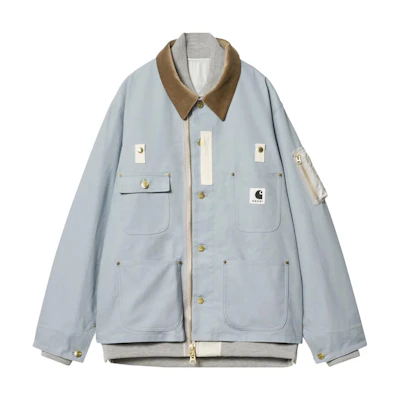 Sacai Carhartt WIP FW23 Loose Fit Spliced Jacket Unisex - Sky Blue 23-03110M-451