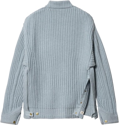 sacai x Carhartt WIP FW23 ユニセックス ルーズフィット ハイネックニット スカイブルーセーター 23-03112M-451 Shop sacai x Carhartt WIP FW23 ユニセックス ルーズフィット ハイネックニット スカイブルーセーター 23-03112M-451