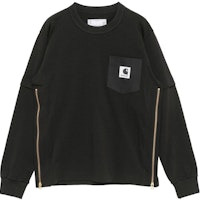 Sacai x Carhartt WIP Logo Crewneck Long-Sleeve Sweatshirt Black . 24-0726S001 Sacai x Carhartt WIP Logo Crewneck Long-Sleeve Sweatshirt Black . 24-0726S001