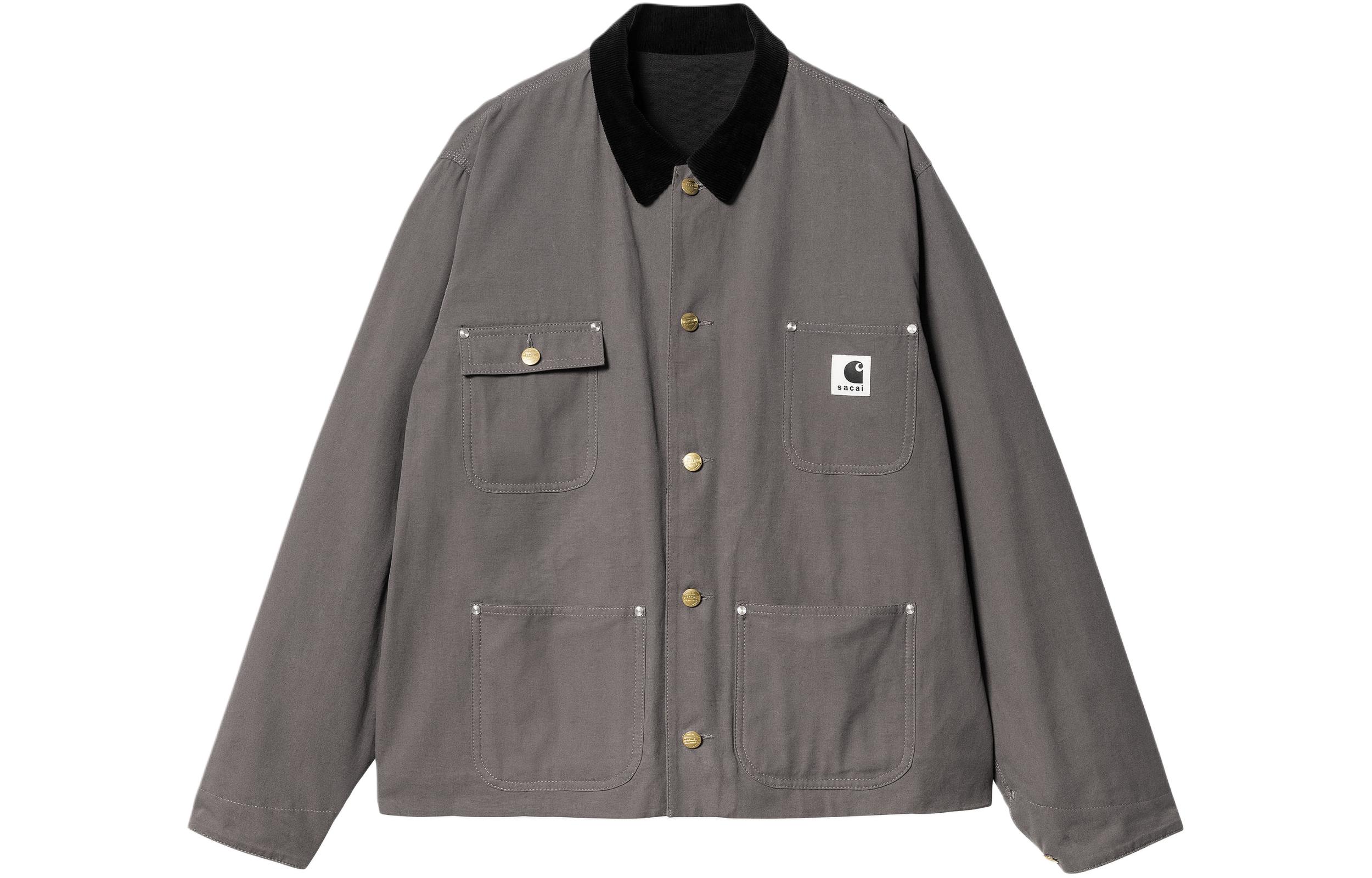 Sizing Sacai x Carhartt WIP Reversible Detroit Jacket Black Unisex SS24 Collaboration. I034101-1VR-XX