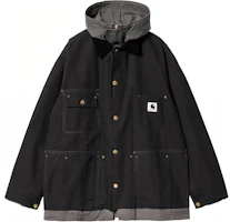 Sacai x Carhartt WIP Reversible Hooded Workwear Jacket Black SS24 Edition I034098-1VR-XX Sacai x Carhartt WIP Reversible Hooded Workwear Jacket Black SS24 Edition I034098-1VR-XX