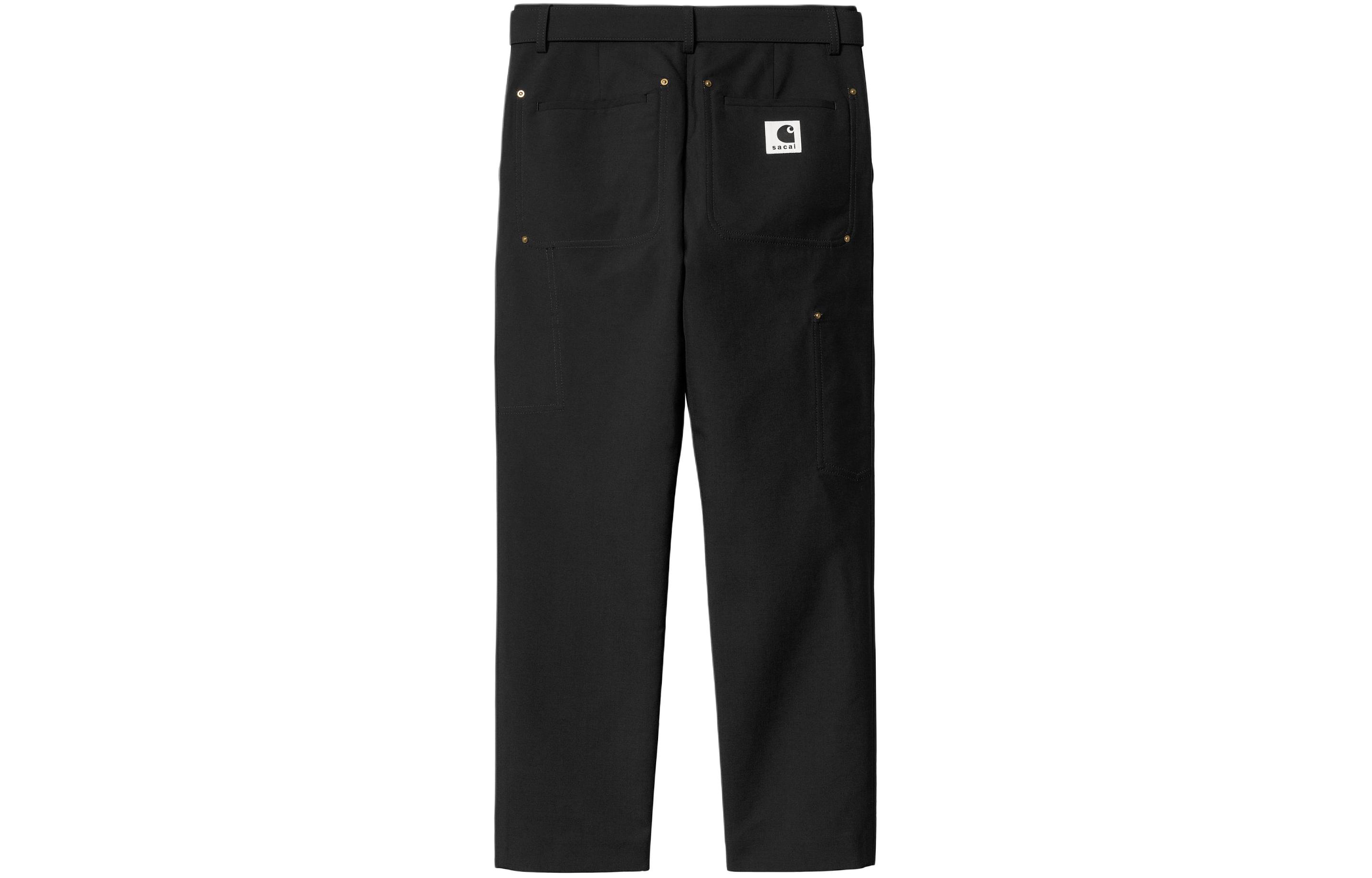Lookbook サカイ × カーハート WIP SS24 ブラック ストレートレッグ カジュアルパンツ I034095-1VR-XX