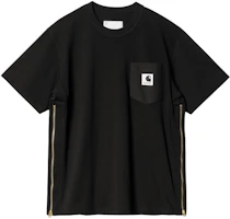Sacai x Carhartt WIP SS24 Black Unisex Plain Tee I034104-1VR-XX Sacai x Carhartt WIP SS24 Black Unisex Plain Tee I034104-1VR-XX